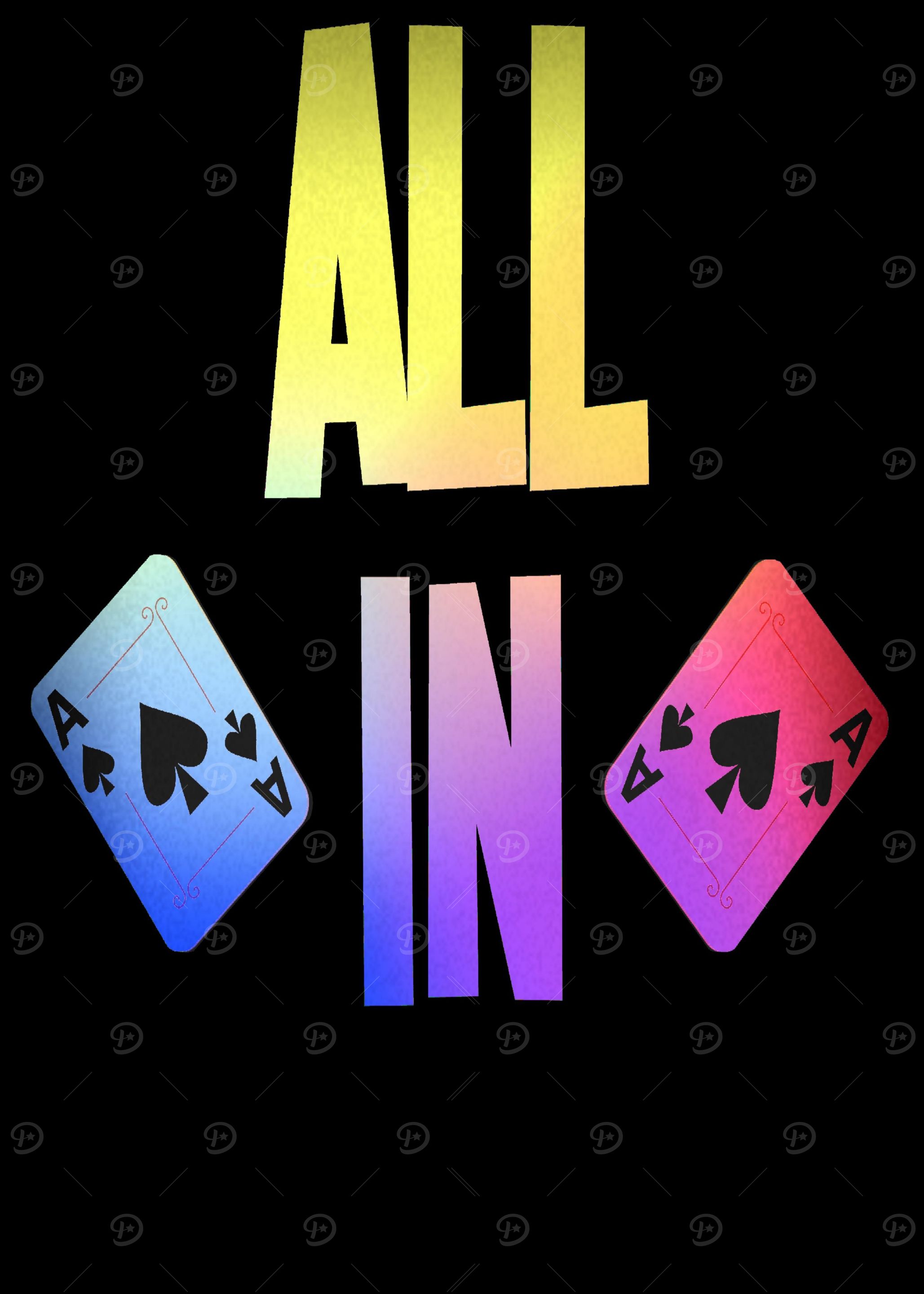 Poker ALL IN Karten Pik