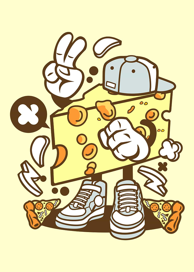 Cartoon Cheese Man