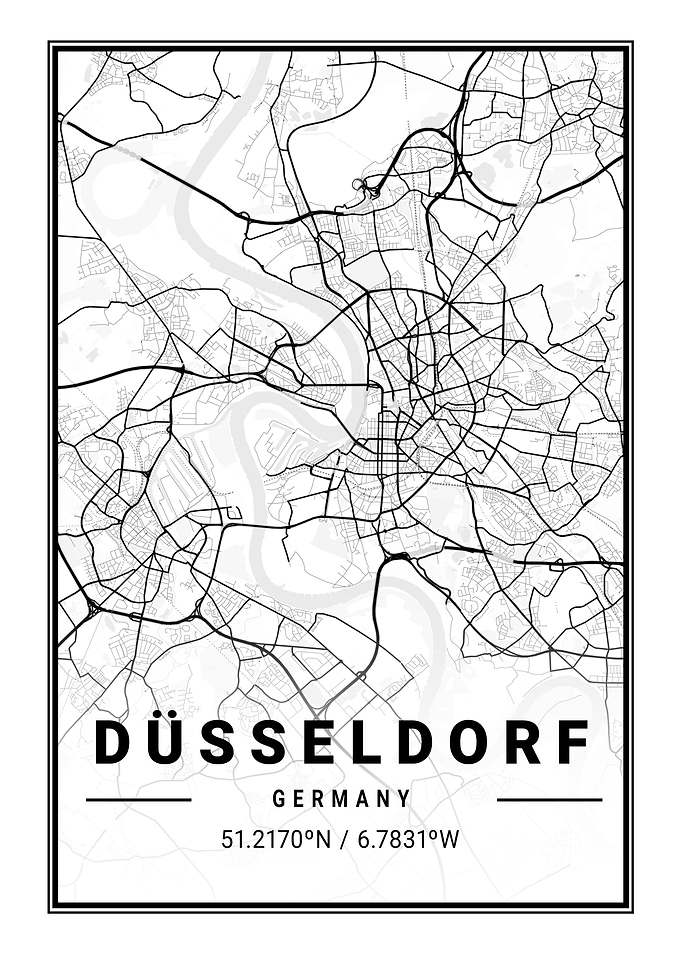 Dsseldorf Light City Map