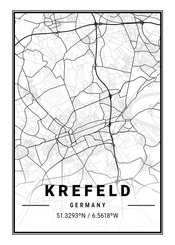 Krefeld Light City Map