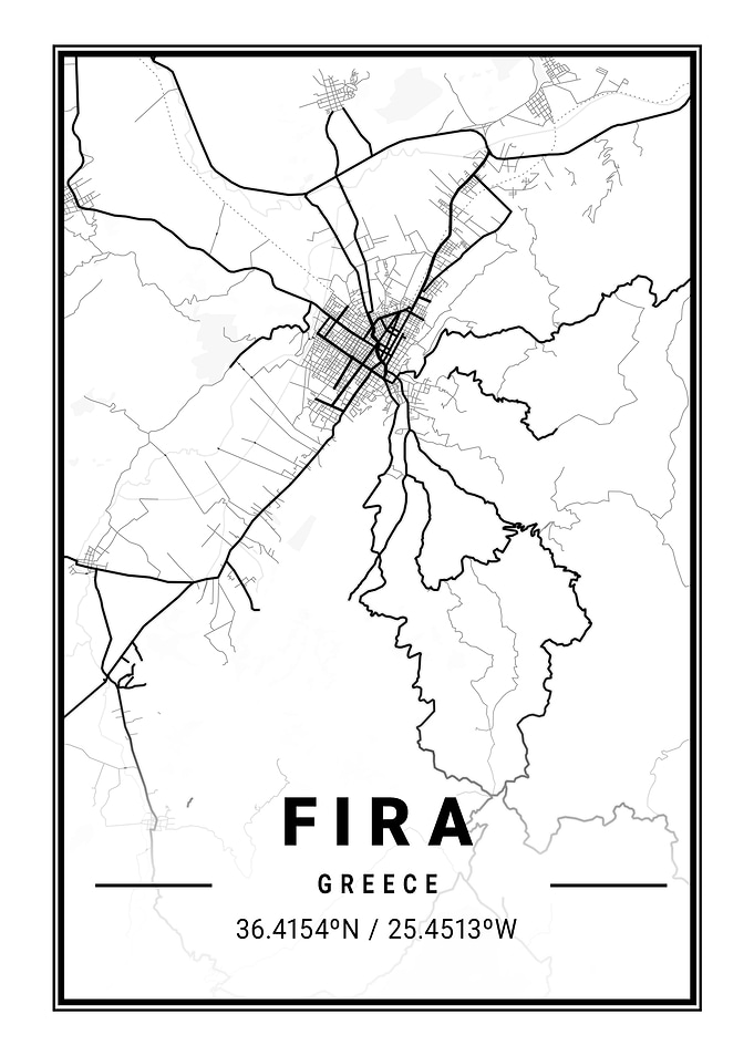 Fira Light City Map