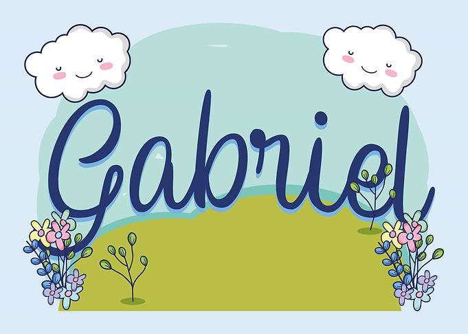 GABRIEL Baby Name Sign