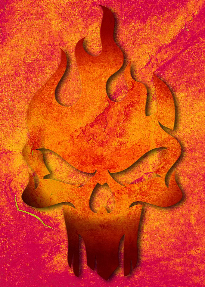 fire skull