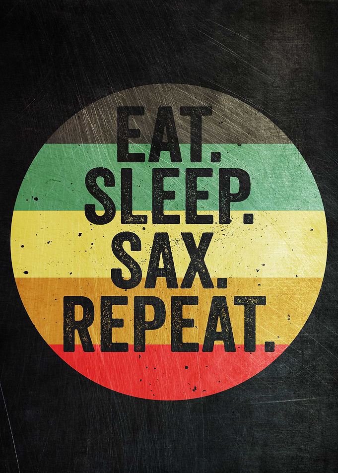 Eat Sleep Sax Retro Design