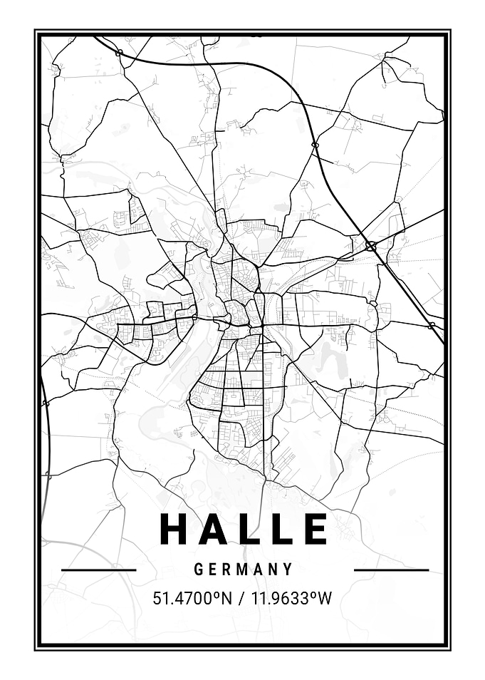 Halle Light City Map