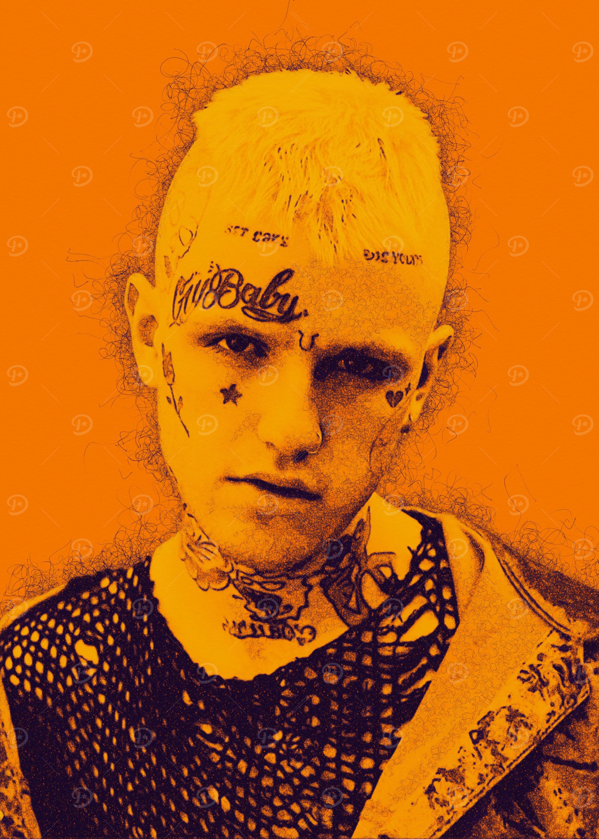 Lil Peep scribble custom