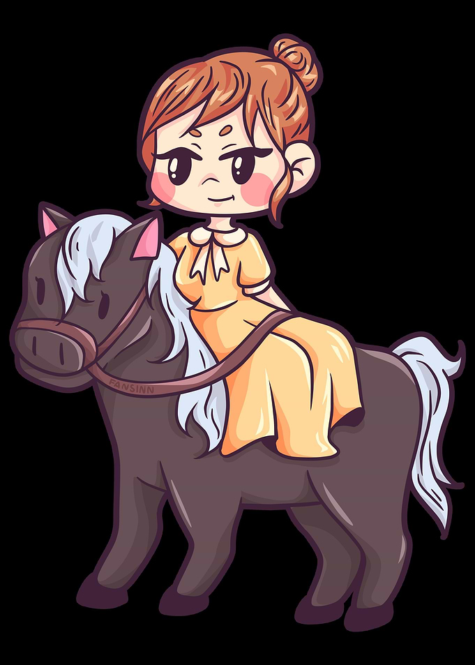 Girl princess lady horse r