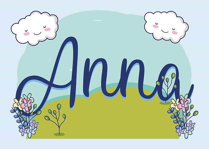 ANNA Baby Name Sign Gift