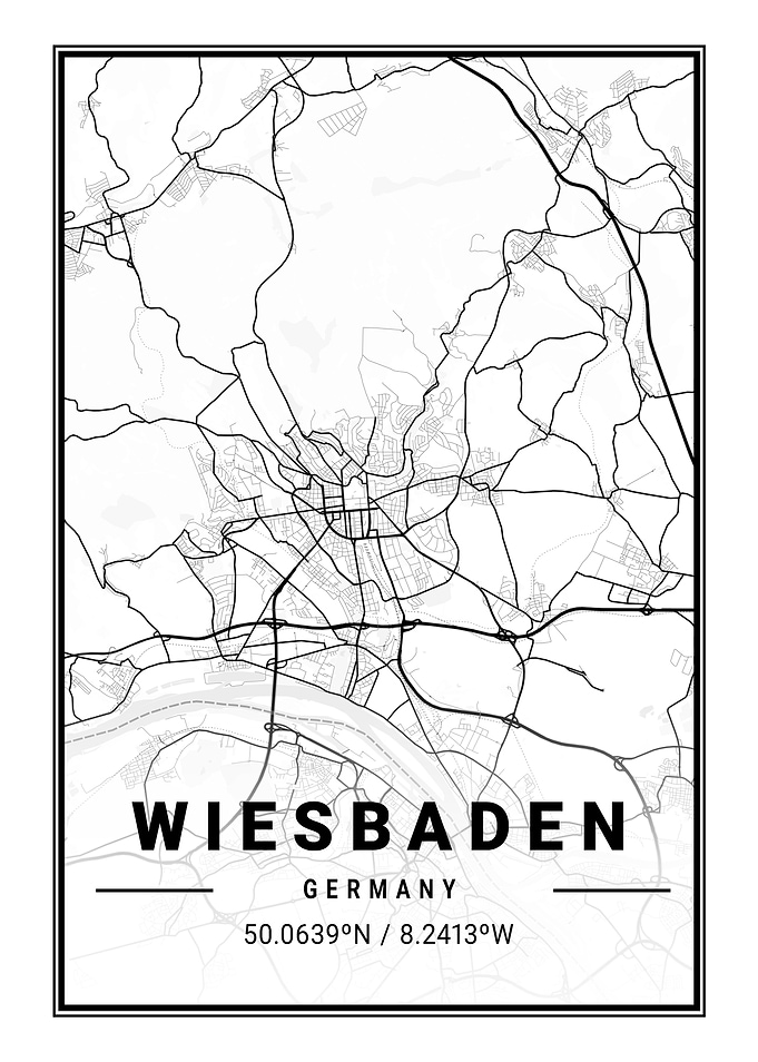 Wiesbaden Light City Map