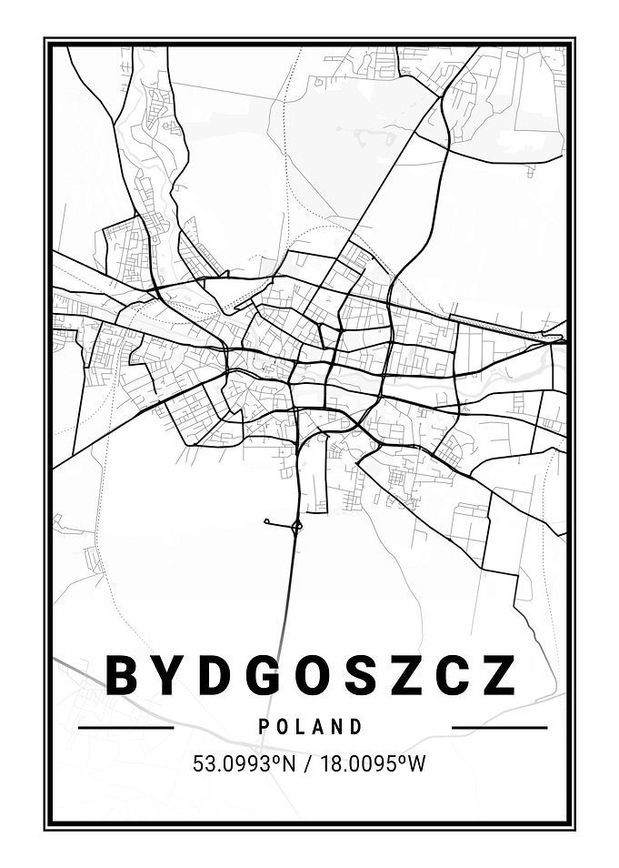 Bydgoszcz Light City Map