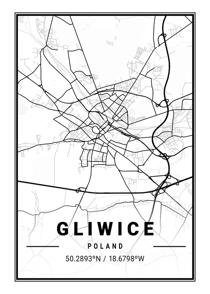 Gliwice Light City Map