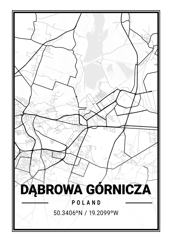Dabrowa Gornicza Light Map
