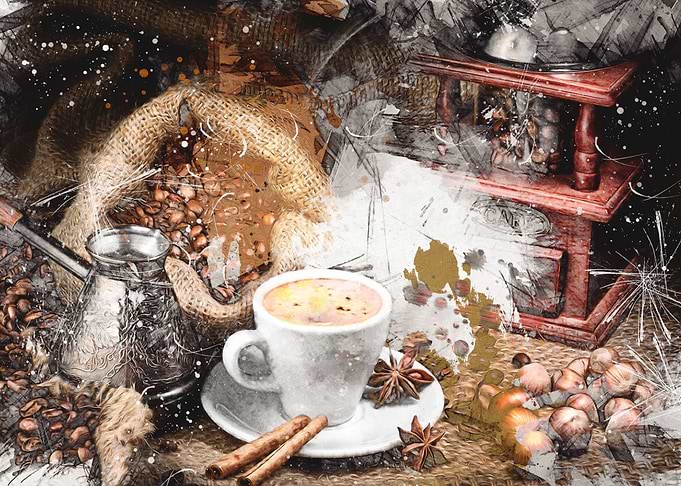 Coffee Oil Painting
