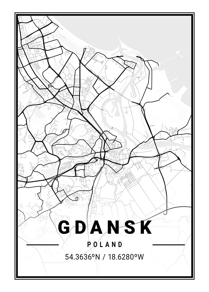 Gdansk Light City Map