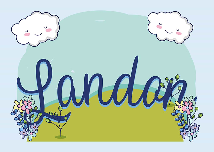 LANDON Baby Name Sign Gift