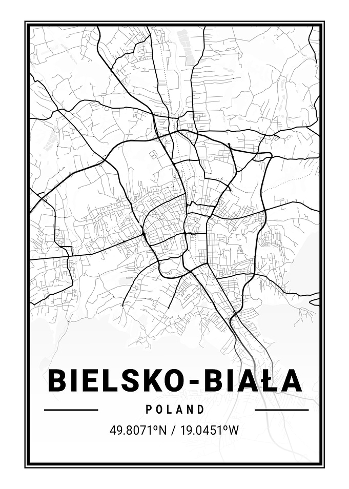 Bielsko Biala Light Map