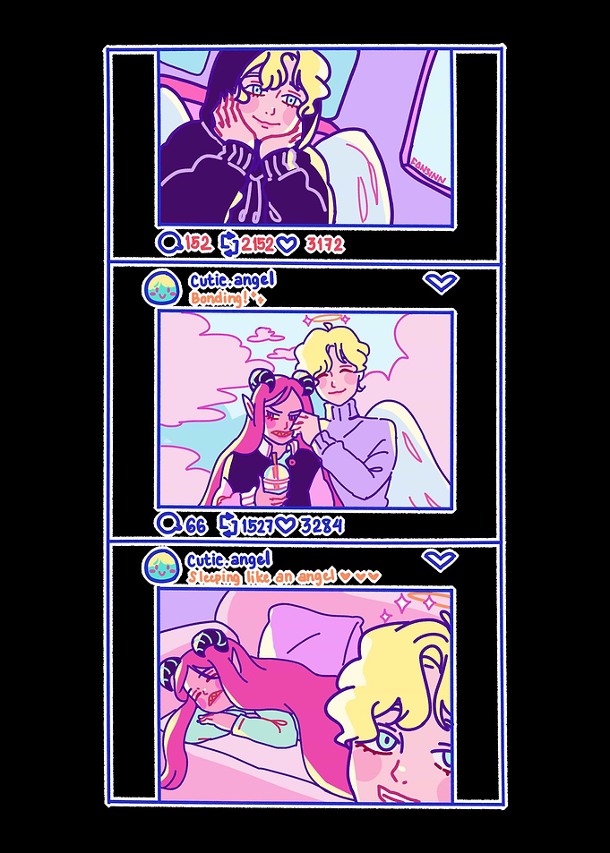 Angel Devil cartoon comic
