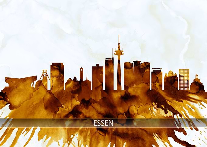 Essen Germany Skyline