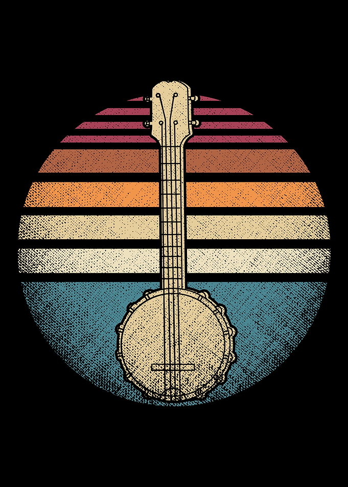 Banjo Player Retro