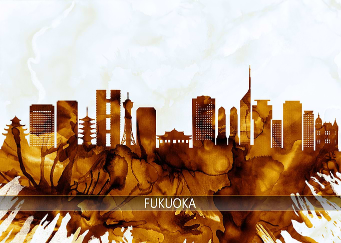 Fukuoka Japan Skyline
