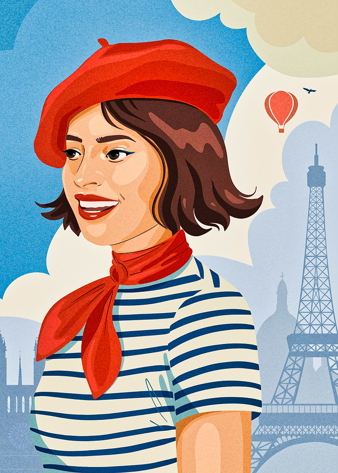 France Eiffel Tower Retro
