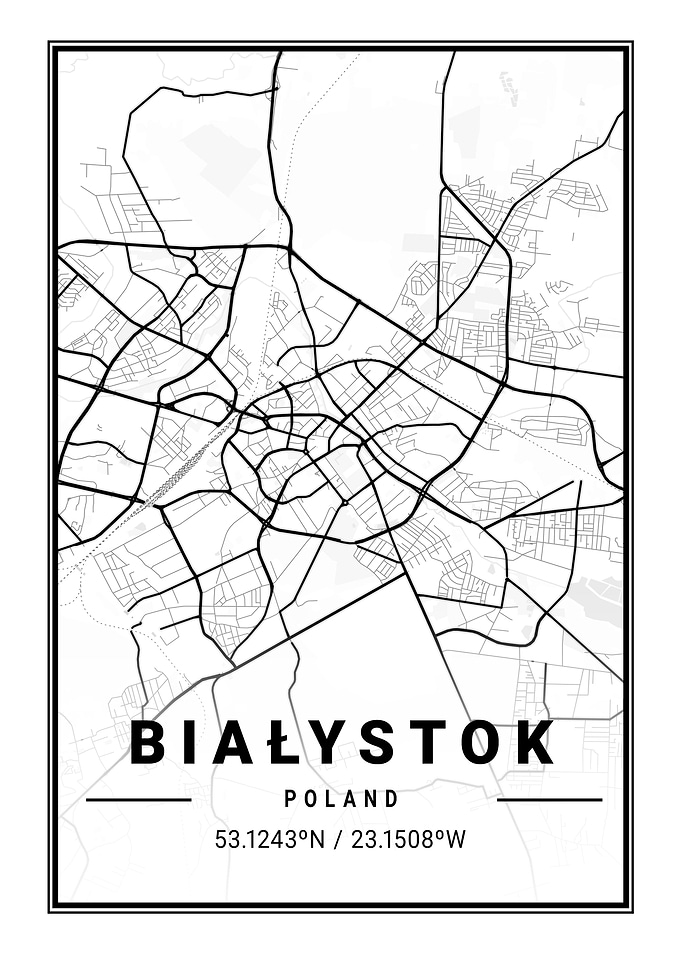 Bialystok Light City Map