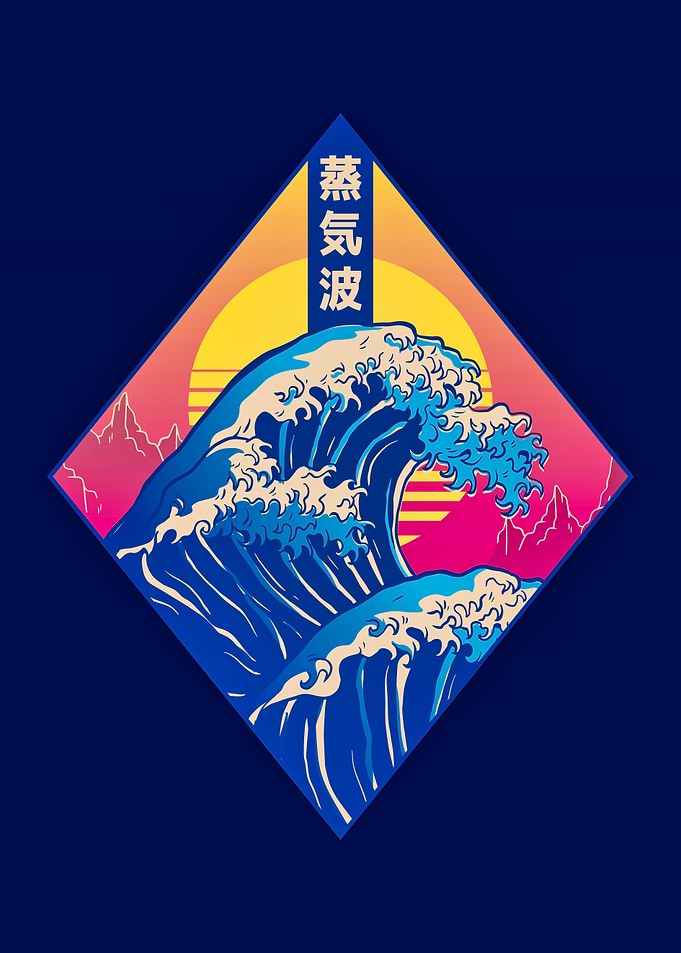 Vaporwave Japan Wave Art