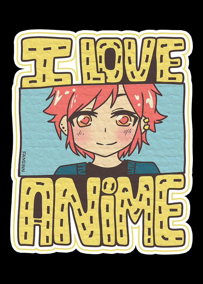 Japan I Love Anime Cartoon