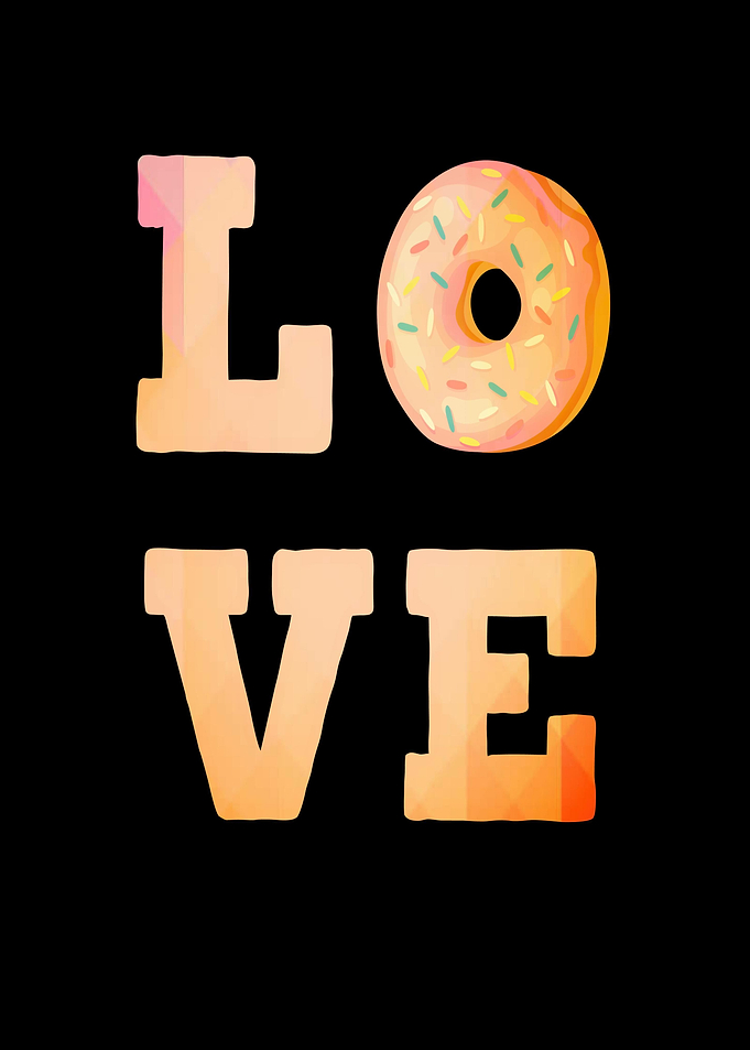 Donuts Love Heart Love