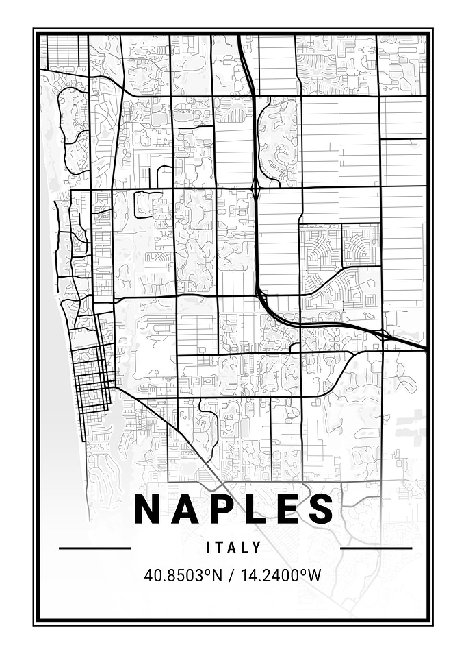Naples Light City Map