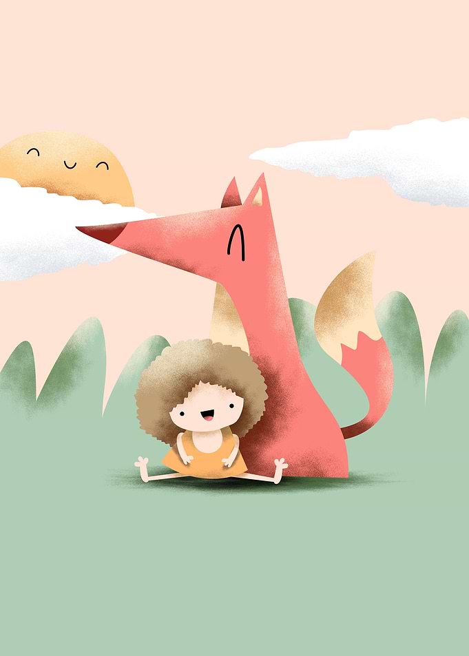 Girl and Fox