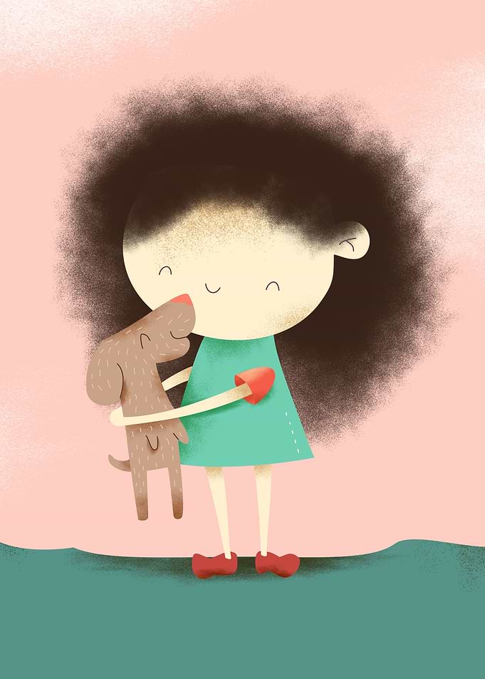 Girl and Dog