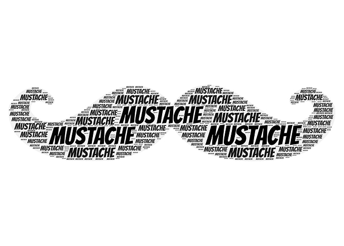 Mustache Word Cloud