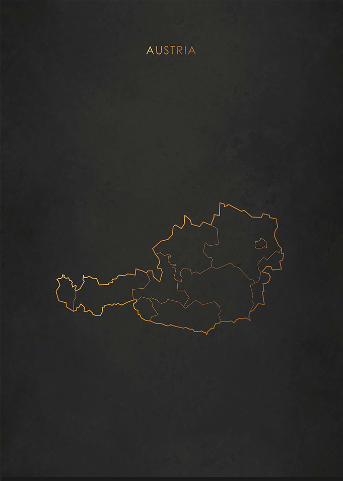 Gold Austria Map