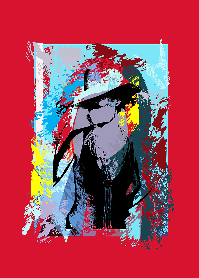 Cowgirl silhouette on the