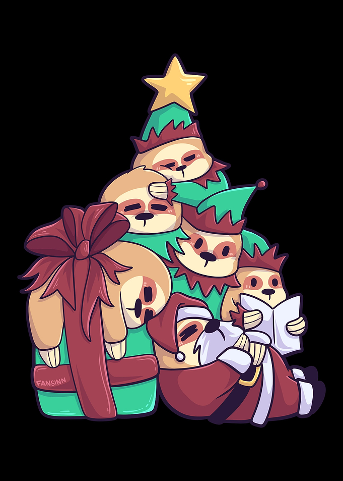 Christmas tree Sloth Sloth
