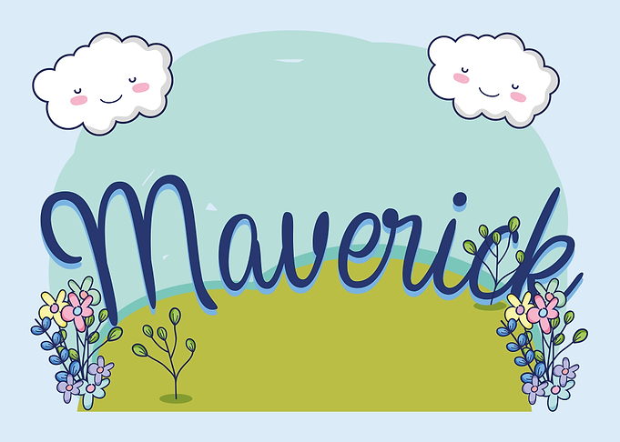 MAVERICK Baby Name Sign