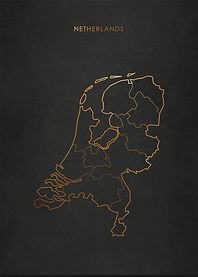 Gold Netherlands Map