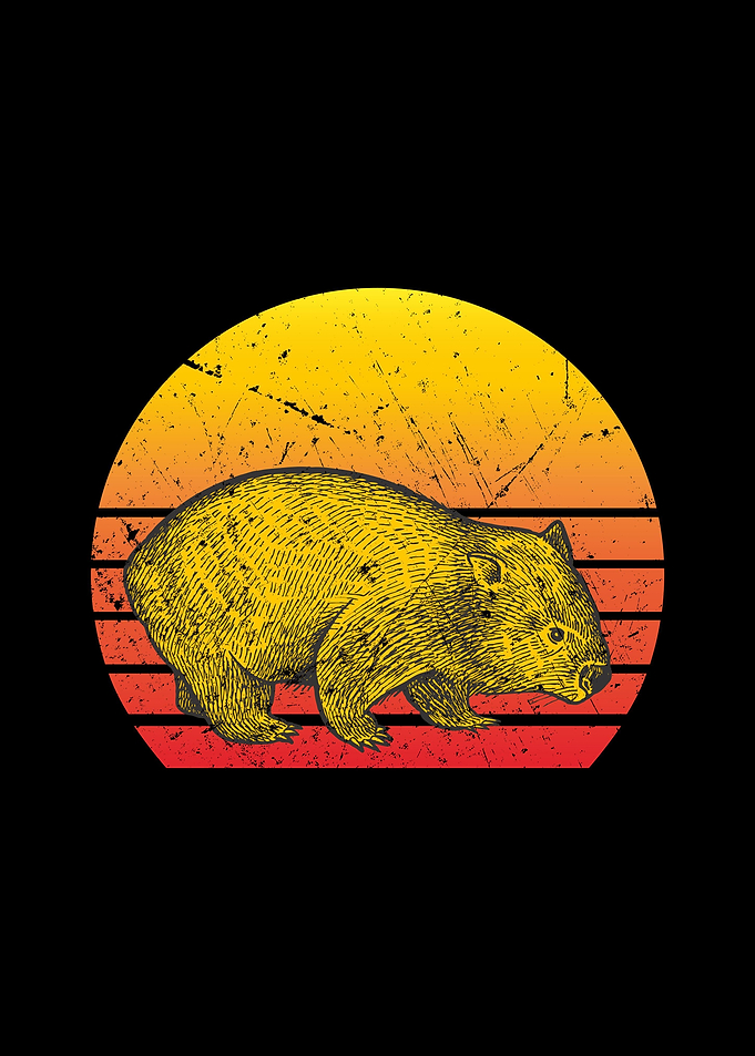 Wombat Vintage Sunset