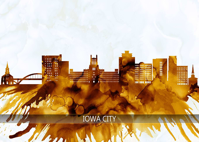 Iowa City Iowa Skyline