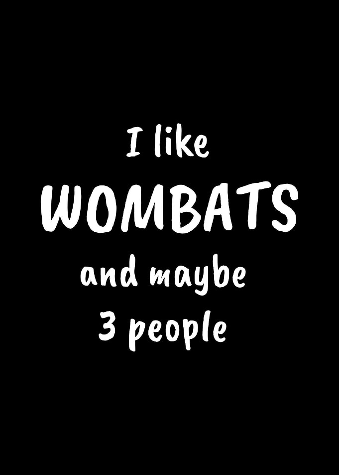 Wombats And Three People