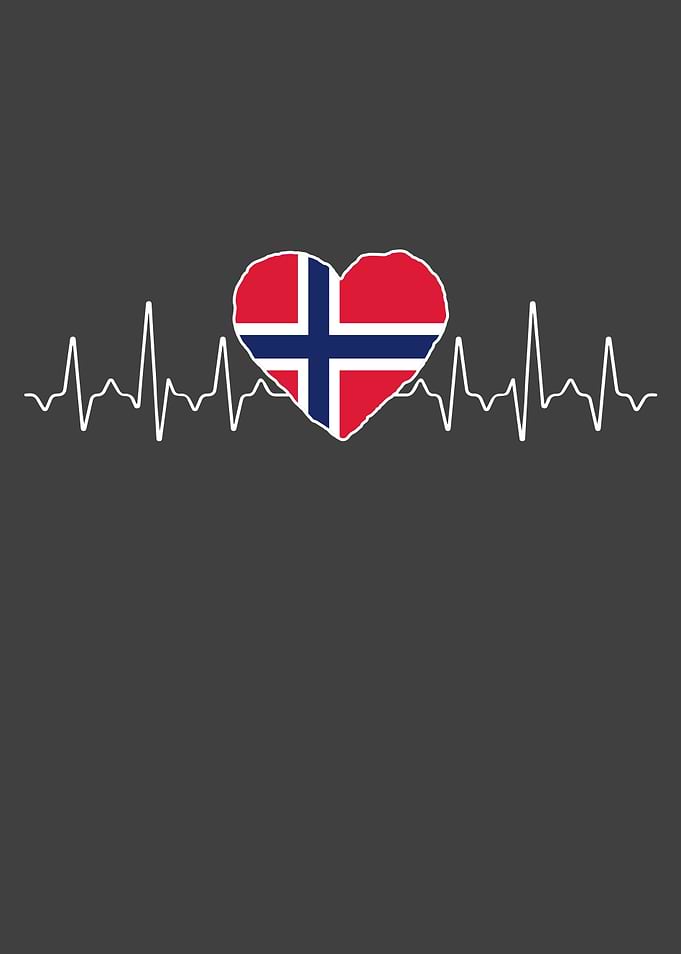 Norway Heartbeat Flag