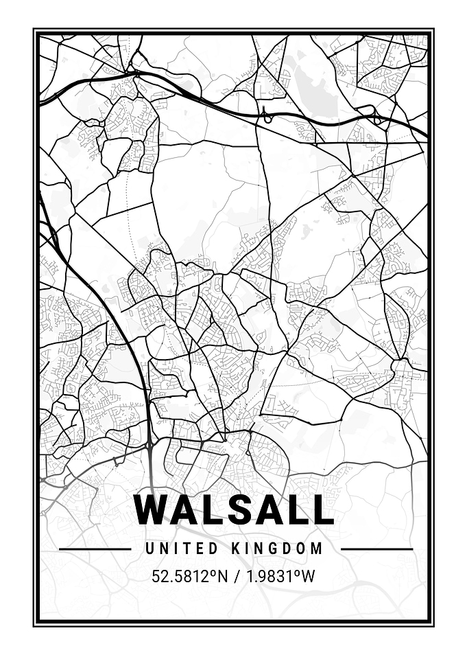 Walsall Light City Map