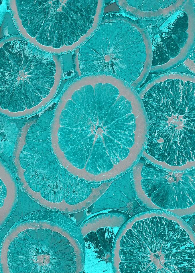 Metallic Lemon Blue Decor