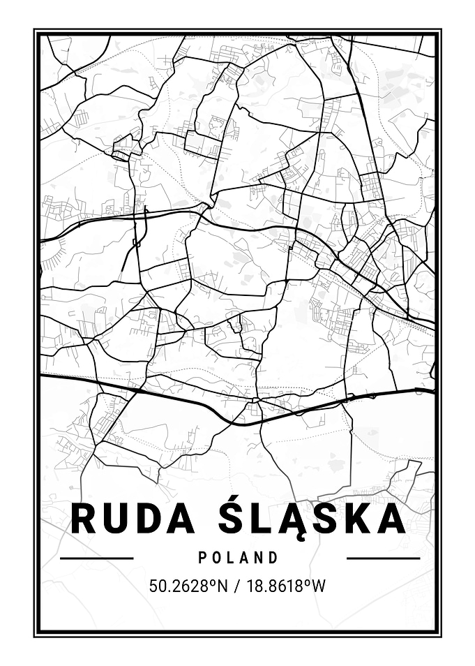 Ruda Slaska Light City Map