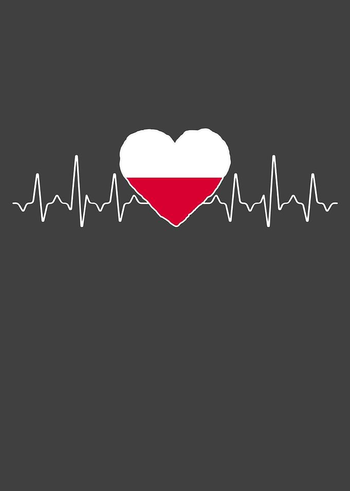 Poland Heartbeat Flag