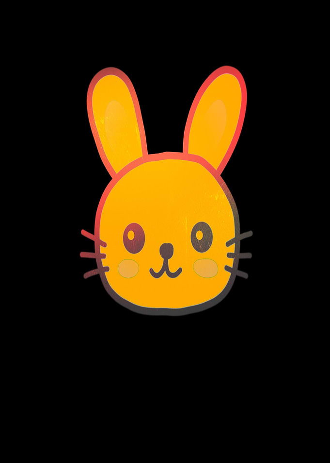 Colorful bunny Easter