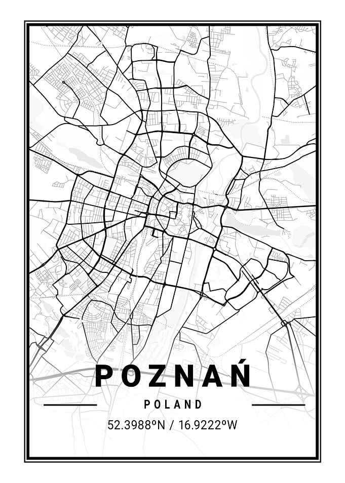 Poznan Light City Map