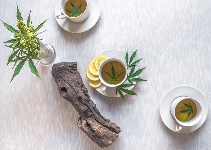 Lemon and cannabis tea