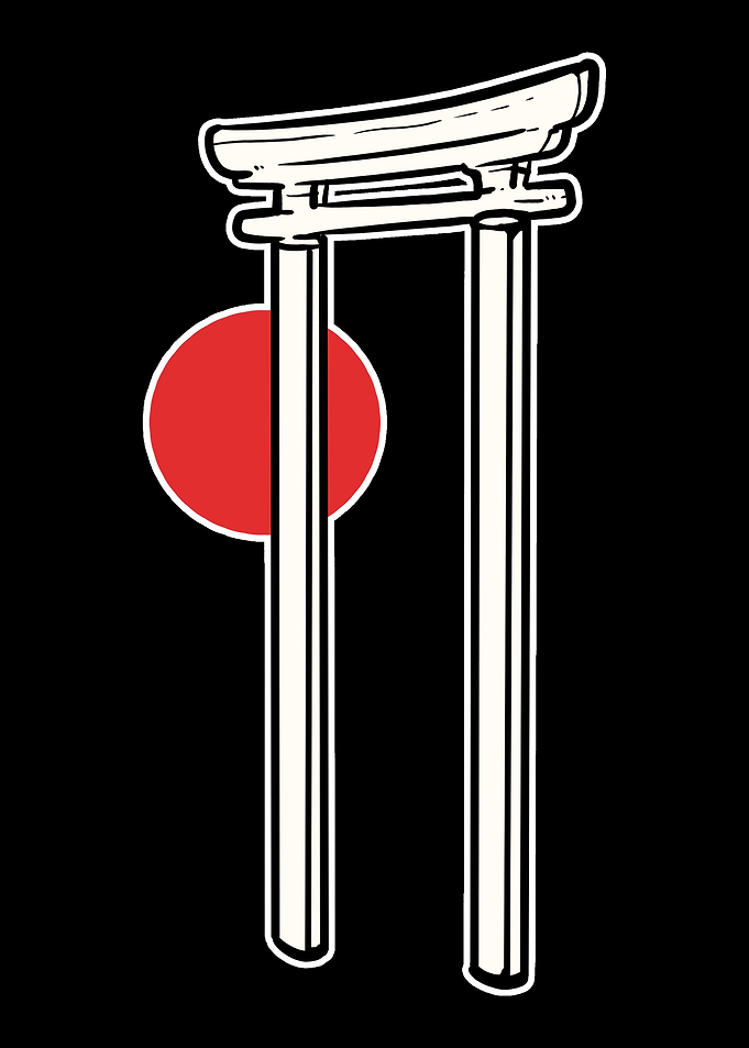 Japan Flag Temple Spiritua
